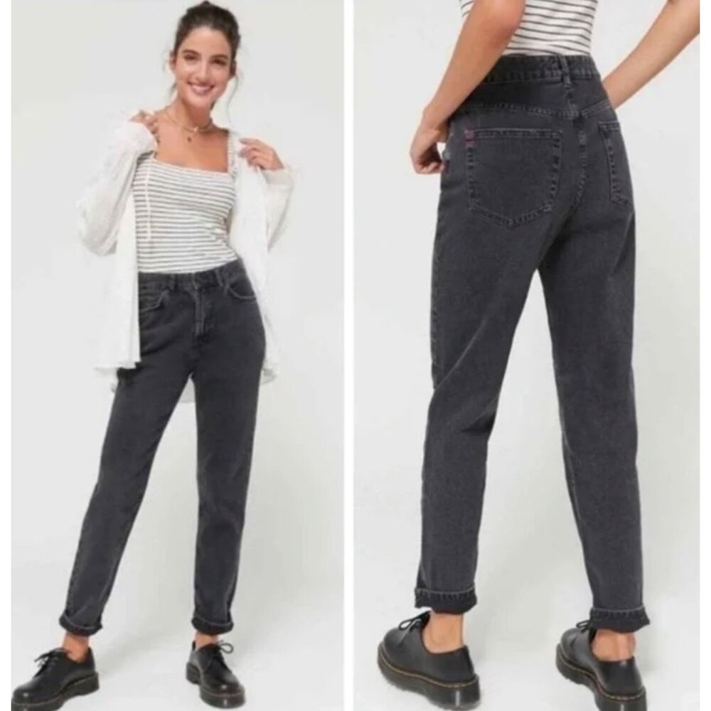 BDG Urban Outfitters Washed Black High-Rise Waist Women's Mom Jeans Size 29